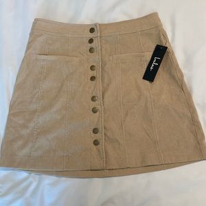 Button Up Mini Skirt